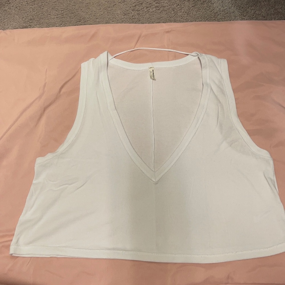 Free People Crop Tank. Size Small. White.